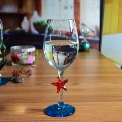 کیفیت Creative Sea Animal Stem Crystal Wine Glass For Summer Holiday کارخانه