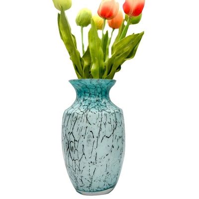 کیفیت Oriental Color Marble Decorative Glass Vase , Tall Centerpiece Vases For Hotle کارخانه