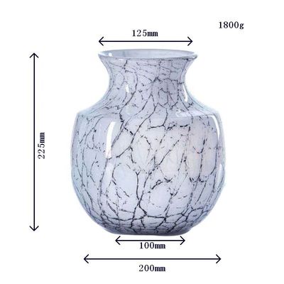 کیفیت Marble Stripes Large Glass Vase Centerpieces کارخانه