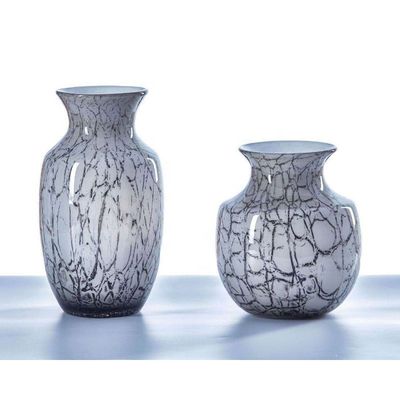 کیفیت Marble Stripes Large Glass Vase Centerpieces کارخانه