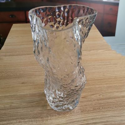 کیفیت Tree Stump Shaped Customize Color Decorative Glass Vase کارخانه