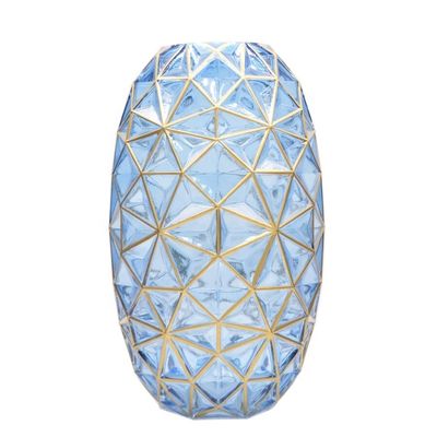 کیفیت Creative Handpainted Decorative Glass Vase For Wedding کارخانه