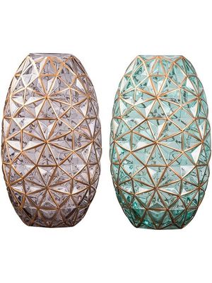 کیفیت Creative Handpainted Decorative Glass Vase For Wedding کارخانه