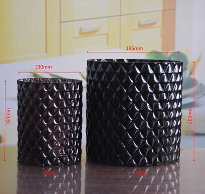 کیفیت Emobossed Decorative Glass Vase کارخانه