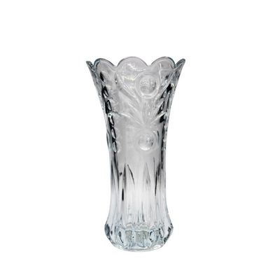 کیفیت Bohemian Style Crystal Embossed Pattern Decorative Glass Vase کارخانه