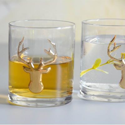کیفیت Decorative Round Personalised Whisky Glass For Christmas کارخانه