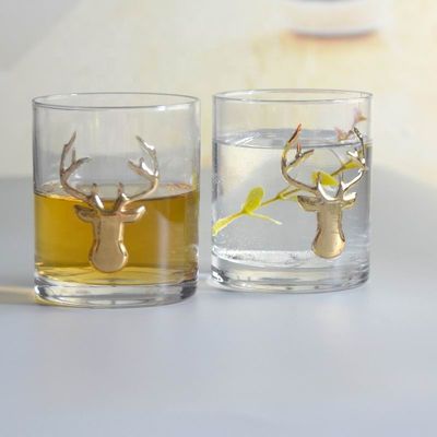 کیفیت Decorative Round Personalised Whisky Glass For Christmas کارخانه