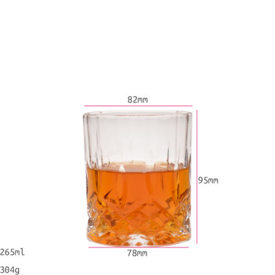 کیفیت Old Fashioned Lead Free Embossed 10 Oz Whiskey Glasses , Whiskey Tasting Glasses کارخانه