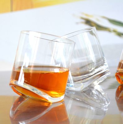کیفیت Lead Free Slanted Bottom Round Whiskey Tasting Glasses کارخانه