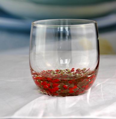 کیفیت Gold Stone Bottom Glass SGS 300ml Handmade Whiskey Glass کارخانه