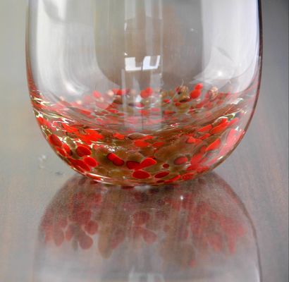 کیفیت Gold Stone Bottom Glass SGS 300ml Handmade Whiskey Glass کارخانه