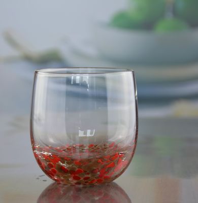 کیفیت Gold Stone Bottom Glass SGS 300ml Handmade Whiskey Glass کارخانه