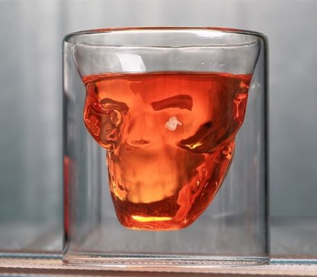 کیفیت Skull Shaped Double Wall 2.5oz Old Fashioned Whiskey Tumbler کارخانه