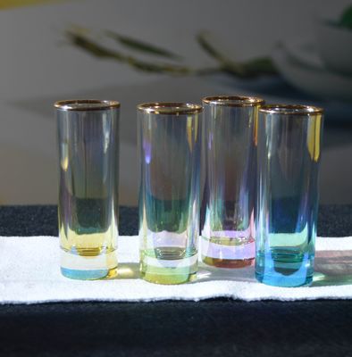 کیفیت Personalized INS Gradient Color Gold Rim Unique Shot Glass Set کارخانه