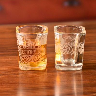 کیفیت Brands Logo Square Shot Glasses , Wedding Shot Glasses For Sprit Drinking کارخانه