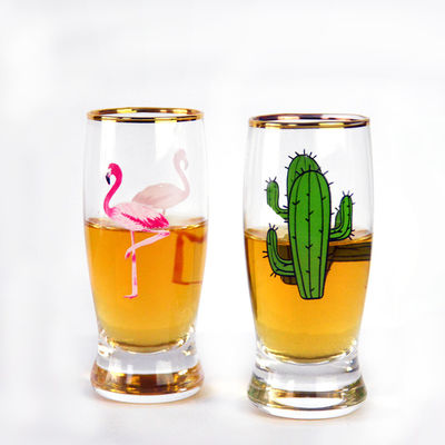 کیفیت Color Decal Printed Unique Shot Glasses کارخانه