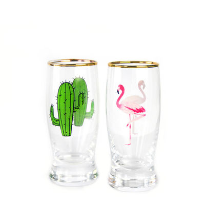 کیفیت Color Decal Printed Unique Shot Glasses کارخانه