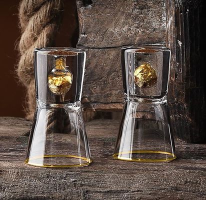 کیفیت Gold Foil Bottom Shot Glass Set کارخانه