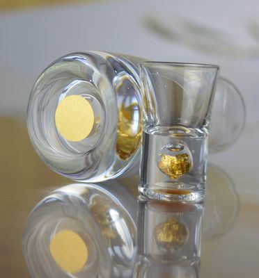 کیفیت Gold Foil Bottom Shot Glass Set کارخانه