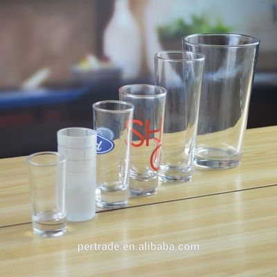 کیفیت High White Glass Customized Color Logo Tequila Shot Glass , Crystal Shot Glasses کارخانه