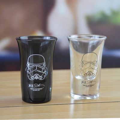 کیفیت Logo Printed Clear  Unique Shot Glasses With Color Decal کارخانه