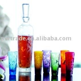 کیفیت Round Shape 6 Color Unique Shot Glass Set For Vodka کارخانه