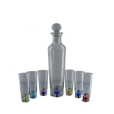 کیفیت Round Shape 6 Color Unique Shot Glass Set For Vodka کارخانه
