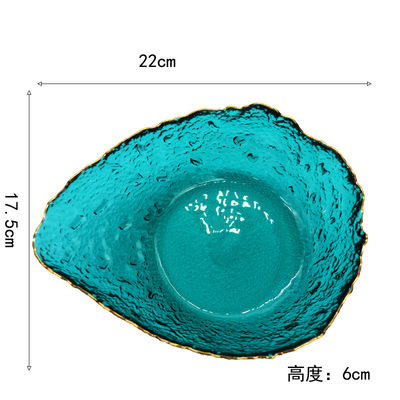 کیفیت Irregular shaped Colored Creative Glass Charger Plates کارخانه