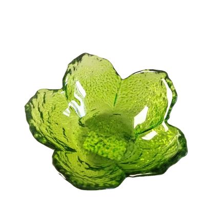 کیفیت Ins Cherry Blossom Glass Sauce Plates For Dinner Table کارخانه