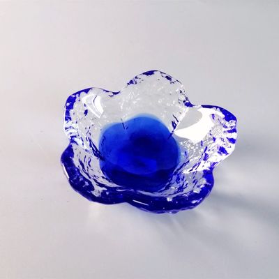 کیفیت Ins Cherry Blossom Glass Sauce Plates For Dinner Table کارخانه