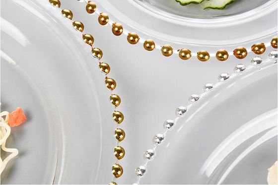 کیفیت Gold Decorated Glass Charger Plates کارخانه