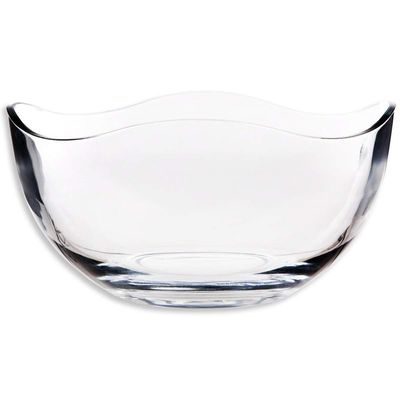 کیفیت Transparent Durable Wave Rim Glass Charger Plates , Fruit Salad Glass Bowl کارخانه