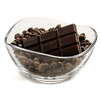 کیفیت Transparent Durable Wave Rim Glass Charger Plates , Fruit Salad Glass Bowl کارخانه