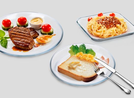 کیفیت Heat Resistant Borosilicate Round Charger Plates For Micwave کارخانه