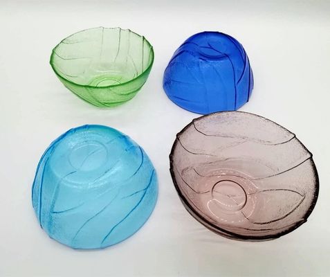 کیفیت Multi Color Handmade Glass Fruit Bowl For Kitchen کارخانه