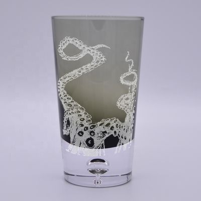 کیفیت Grey Color Air Bubble Bottom Unique Cocktail Glasses . Bohemian Drinking Glasses کارخانه