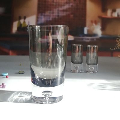 کیفیت Grey Color Air Bubble Bottom Unique Cocktail Glasses . Bohemian Drinking Glasses کارخانه