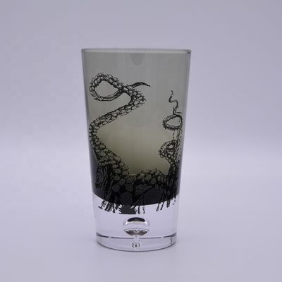کیفیت Grey Color Air Bubble Bottom Unique Cocktail Glasses . Bohemian Drinking Glasses کارخانه