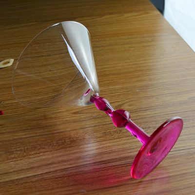 کیفیت Pink Color  Flamingo Shaped Stem Cocktail Crystal Glasses کارخانه