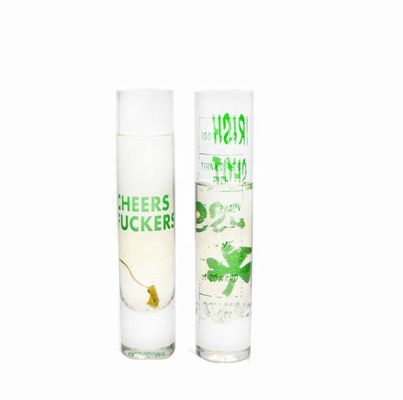 کیفیت Long Sparkling Crystal Cocktail Glasses With Color Decal کارخانه