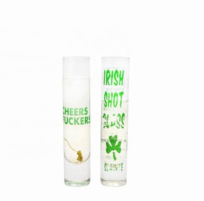 کیفیت Long Sparkling Crystal Cocktail Glasses With Color Decal کارخانه