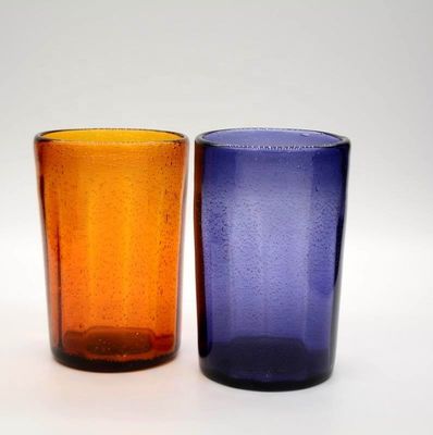 کیفیت Round Thicker Wall Mexican Bubble Crystal Cocktail Glasses کارخانه