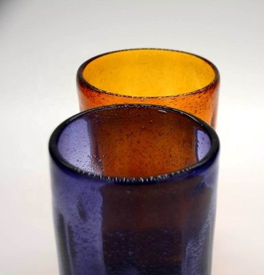 کیفیت Round Thicker Wall Mexican Bubble Crystal Cocktail Glasses کارخانه