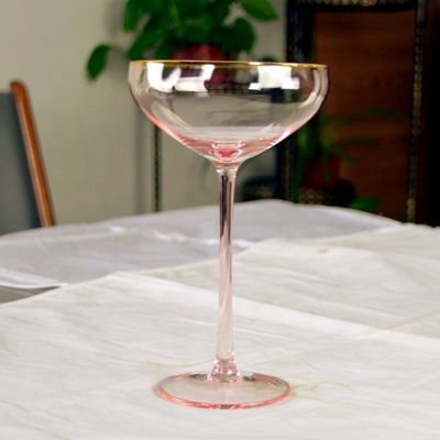 کیفیت Pink Crystal Cocktail Glasses کارخانه
