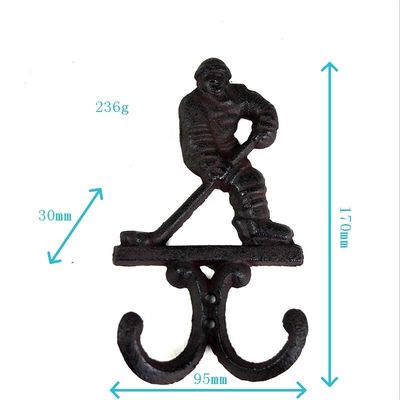 کیفیت Ice Hockey Rustic Cast Iron Coat Hooks Cast Iron Crafts کارخانه
