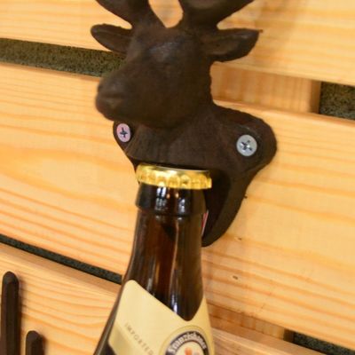 کیفیت Home Decor Deer Head Brown Rust Cast Iron Bottle Opener کارخانه