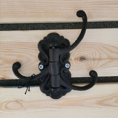کیفیت Vintage Black Iron Hooks Cast Iron Crafts For Entryway کارخانه