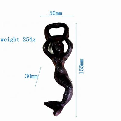 کیفیت Customized Mermaid Cast Iron Wine Bottle Opener For Bar کارخانه