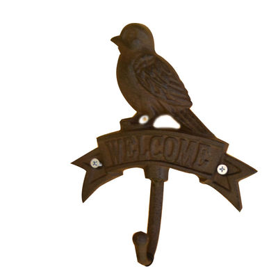 کیفیت Antique Wall Mount Bird shape Black Iron Coat Hooks کارخانه