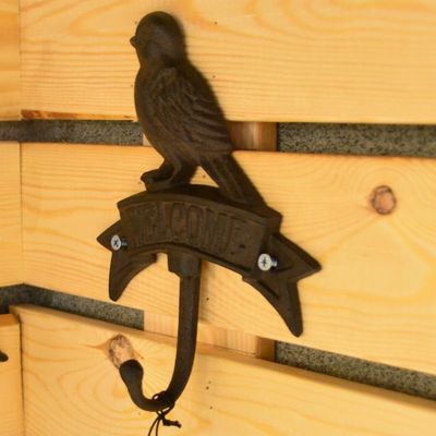 کیفیت Antique Wall Mount Bird shape Black Iron Coat Hooks کارخانه